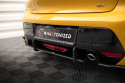 Peugeot 208 GT Mk2 2019-2023 Street Pro Bakre Sidoextensions + Flaps Svart/Röd + Blanka Flaps Maxton Design
