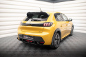 Peugeot 208 GT Mk2 2019-2023 Street Pro Bakre Sidoextensions + Flaps Svart/Röd + Blanka Flaps Maxton Design