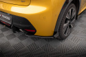 Peugeot 208 GT Mk2 2019-2023 Street Pro Bakre Sidoextensions + Flaps Svart/Röd + Blanka Flaps Maxton Design