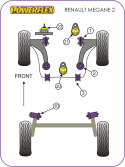 PFF60-502G Främre Länkarmsbussningar Bakre (Anti-Lift & Caster Offset) Powerflex