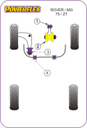 PFF63-609 Nedre Motorfäste \'\'Stora\'\' Bussningen Powerflex