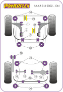 PFF80-1231 Främre Subframe Bakre Bussningar Powerflex