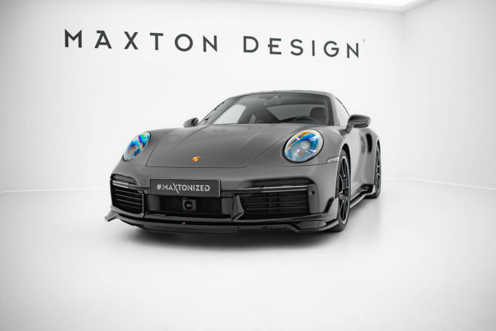 Porsche 911 Turbo S Sport Package 992 2019+ Frontsplitter / Frontläpp Maxton Design i gruppen Välj bilmodell / Porsche / 992 2018+ hos DDESIGN Scandinavia AB (PO-911992TURBOSSPORTFD1G)