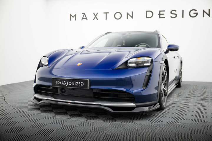 Porsche Taycan Cross Turismo 4S 2019-2024 Frontsplitter / Frontläpp Maxton Design i gruppen Välj bilmodell / Porsche / Taycan 19+ hos DDESIGN Scandinavia AB (PO-TAY-1-4S-CT-FD1G)