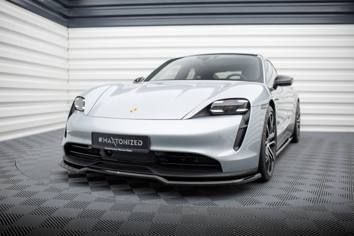 Porsche Taycan Mk1 2019+ Frontsplitter V.1 Maxton Design i gruppen Välj bilmodell / Porsche / Taycan 19+ hos DDESIGN Scandinavia AB (PO-TAY-1-FD1G)