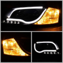 Audi A3 06-08 Strålkastare (Passar ej Xenon/HID-Modeller) - Ljuslist - DRL - Svarta Spyder Auto