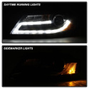Audi A4 09-12 Strålkastare (Passar ej Xenon/HID-Modeller) - DRL LED - Svarta Spyder Auto