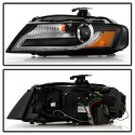 Audi A4 09-12 Strålkastare Projektor - Xenon/HID (Passar ej halogen) - DRL LED - Svarta Spyder Auto
