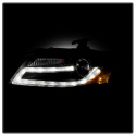 Audi A4 09-12 Strålkastare Projektor - Xenon/HID (Passar ej halogen) - DRL LED - Svarta Spyder Auto