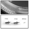BMW E34 89-94 / BMW E32 88-92 Strålkastare Projektor - (Passar ej 750) - LED Halo - Krom Spyder Auto
