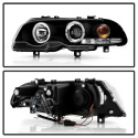 BMW E46 00-03 2DR / M3 01-06 2DR 1PC Strålkastare Projektor - LED Halo - Svarta Spyder Auto