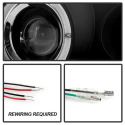 BMW E46 00-03 2DR / M3 01-06 2DR 1PC Strålkastare Projektor - LED Halo - Svarta Spyder Auto