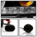 BMW E46 00-03 2DR / M3 01-06 2DR 1PC Strålkastare Projektor - LED Halo - Svarta Spyder Auto