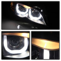 BMW E46 02-05 4DR Strålkastare Projektor 1PC - 3D Halo - Svarta Spyder Auto