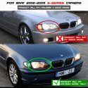 BMW E46 02-05 4DR Strålkastare Projektor 1PC - 3D Halo - Svarta Spyder Auto
