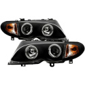 BMW E46 02-05 4DR Strålkastare Projektor 1PC - LED Halo - Svarta Spyder Auto
