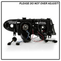 BMW E46 02-05 4DR Strålkastare Projektor 1PC - LED Halo - Krom Spyder Auto