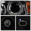BMW E46 02-05 4DR Strålkastare Projektor 1PC - LED Halo - Röktonade Spyder Auto