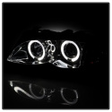 BMW E46 02-05 4DR Strålkastare Projektor 1PC - LED Halo - Röktonade Spyder Auto