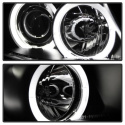 BMW E90 06-08 4DR Strålkastare Projektor - LED Halo Utbytbara Ljuslister - Svarta Spyder Auto