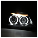 BMW E90 06-08 4DR Strålkastare Projektor - LED Halo Utbytbara Ljuslister - Svarta Spyder Auto