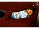 BMW E90 06-08 4DR Strålkastare Projektor - CCFL Halo -Utbytbara Ljuslister - Svarta- Helljus H1 (Inkluderat) - Halvljus H7 (Inkluderat) Spyder Auto