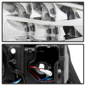 PRO-YD-BMWE9009-C BMW E90 / E91 3-Serie 09-12 Strålkastare Projektor - LED Halo (Endast modeller med Halogen) - Chrome Spyder Auto (4)