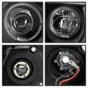 Chrysler 300C 05-10 Strålkastare Projektor - LED Halo Svarta Spyder Auto