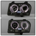 Chrysler 300 05-08 Strålkastare Projektor - LED Halo Röktonade Spyder Auto