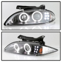 Chevy Cavalier 95-99 Strålkastare Projektor - LED Halo - replaceanle LEDs - Svarta Spyder Auto