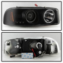 Sierra 1500/2500/3500 99-06 Strålkastare Projektor LED (Utbytbara LEDs) Svarta Röktonade Spyder Auto