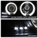 Sierra 1500/2500/3500 99-06 Strålkastare Projektor LED (Utbytbara LEDs) Svarta Röktonade Spyder Auto