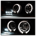 Sierra 1500/2500/3500 99-06 Strålkastare Projektor - LED Halo Svarta Röktonade - Helljus 9005 (Ej Inkluderat) - Halvljus 9006 (Inkluderat) Spyder Auto