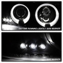 Sierra 1500/2500/3500 99-06 Strålkastare Projektor - LED Halo Svarta Röktonade - Helljus 9005 (Ej Inkluderat) - Halvljus 9006 (Inkluderat) Spyder Auto