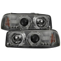 Sierra 1500/2500/3500 99-06 Strålkastare Projektor - LED Halo Röktonade - Helljus 9005 (Ej Inkluderat) - Halvljus 9006 (Inkluderat) Spyder Auto