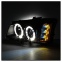 Chevy Silverado 1500/2500/3500 03-06 / Avalanche 02-06 Strålkastare Projektor LED Halo Amber Reflektor – Svarta Spyder Auto