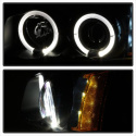 Chevy Silverado 1500/2500/3500 03-06 / Avalanche 02-06 Strålkastare Projektor LED Halo Amber Reflektor – Svarta Spyder Auto
