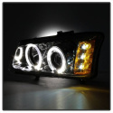 Chevy Silverado 1500/2500/3500 03-06 / Avalanche 02-06 Strålkastare Projektor LED Halo Amber Reflektor Spyder Auto