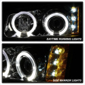 Chevy Silverado 1500/2500/3500 03-06 / Avalanche 02-06 Strålkastare Projektor LED Halo Amber Reflektor Spyder Auto