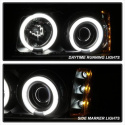 Chevy Silverado 1500/2500/3500 03-06 / Avalanche 02-06 Strålkastare Projektor - CCFLHalo Svarta Spyder Auto