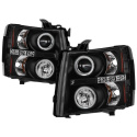 Chevy Silverado 1500/2500/3500 07-13 Strålkastare Projektor LED (Utbytbara LEDs) – Svarta Spyder Auto