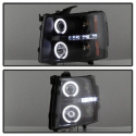 Chevy Silverado 1500/2500/3500 07-13 Strålkastare Projektor LED (Utbytbara LEDs) – Svarta Spyder Auto