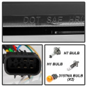 Chevy Silverado 1500 14-16 Strålkastare Projektor - Ljuslist DRL - Svarta Spyder Auto