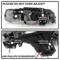 Chevy Silverado 1500/2500 99-02 / Suburban 1500/2500 00-06 / Tahoe 00-06 Strålkastare Projektor - LED Halo Svarta Spyder Auto
