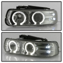 Chevy Silverado 1500/2500 99-02 / Suburban 1500/2500 00-06 / Tahoe 00-06 Strålkastare Projektor - LED Halo Röktonade Spyder Auto