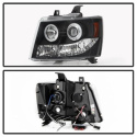 Suburban 1500/2500 07-14 / Tahoe 07-14 / Avalanche 07-14 Strålkastare Projektor LED (Utbytbara LEDs) – Svarta Spyder Auto