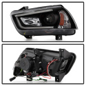 Dodge Charger 11-14 Strålkastare Projektor - Xenon/HID (Passar ej halogen) - Ljuslist DRL – Svarta Spyder Auto