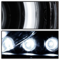 Dodge Dakota 97-04 / Durango 98-03 1PC Strålkastare Projektor LED (Utbytbara LEDs) – Svarta Spyder Auto