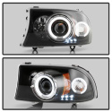 Dodge Dakota 97-04 / Durango 98-03 1PC Strålkastare Projektor LED (Utbytbara LEDs) – Svarta Spyder Auto