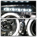 Dodge Magnum 05-07 Strålkastare Projektor - LED Halo Krom Spyder Auto